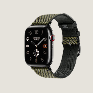 Space Black Series 9 case & Band Apple Watch Hermès Single Tour 45